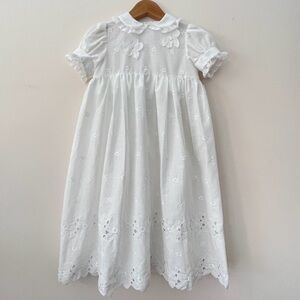 VINTAGE ANCE K CUSTOM MADE EUC Heirloom Lace & Floral Baptism Christening Gown